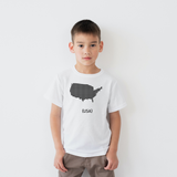 USA Map Youth Short Sleeve T-Shirt - KIDROVIA SHOP