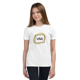 Girl's USA Short Sleeve T-Shirt - KIDROVIA SHOP