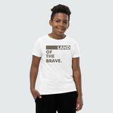 Land Of The Brave Youth Short Sleeve T-Shirt - KIDROVIA SHOP