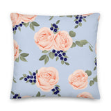 Peach Rose Pattern Premium Pillow - KIDROVIA SHOP