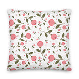 Pink Flower Pattern Premium Pillow - KIDROVIA SHOP