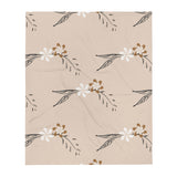 Botanical Vector Throw Blanket - KIDROVIA SHOP