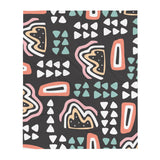 Brown Abstract Design Throw Blanket - KIDROVIA SHOP