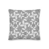 Grey Flower Pattern Premium Pillow - KIDROVIA SHOP