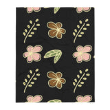 Flower Pattern Drawing Throw Blanket - KIDROVIA SHOP