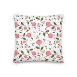 Pink Flower Pattern Premium Pillow - KIDROVIA SHOP