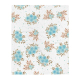 Green Flower Throw Blanket - KIDROVIA SHOP