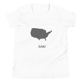 USA Map Youth Short Sleeve T-Shirt - KIDROVIA SHOP